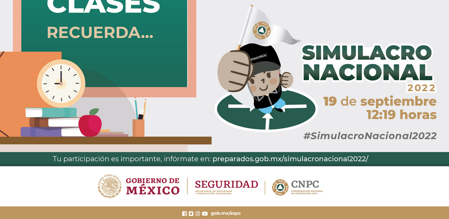 #ATENCIÓN – Hoy 19 de septiembre 2022 es el simulacro nacional ...