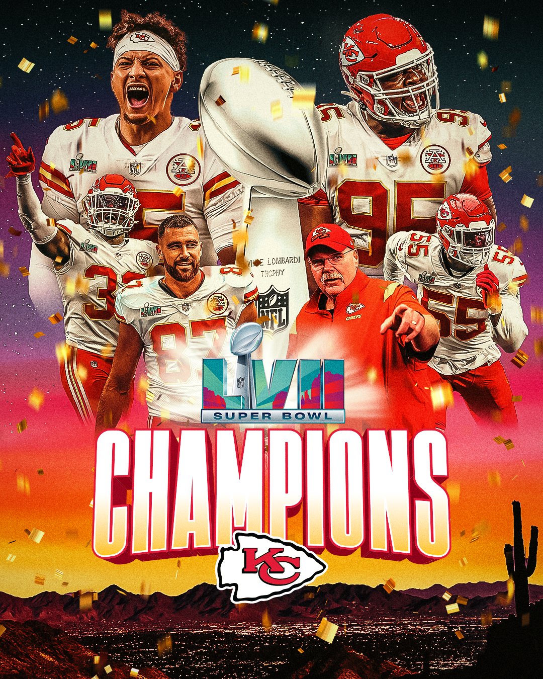 Los jefes de Kansas City son los campeones del súper tazón LVII ...