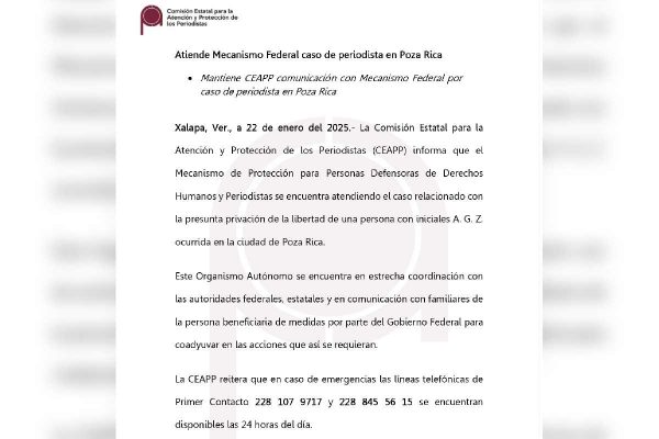 Privación de la libertad de Alan García, reportero de Veracruz